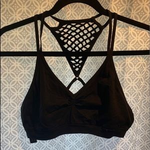 Black strapy bralette (L) Victoria’s Secret